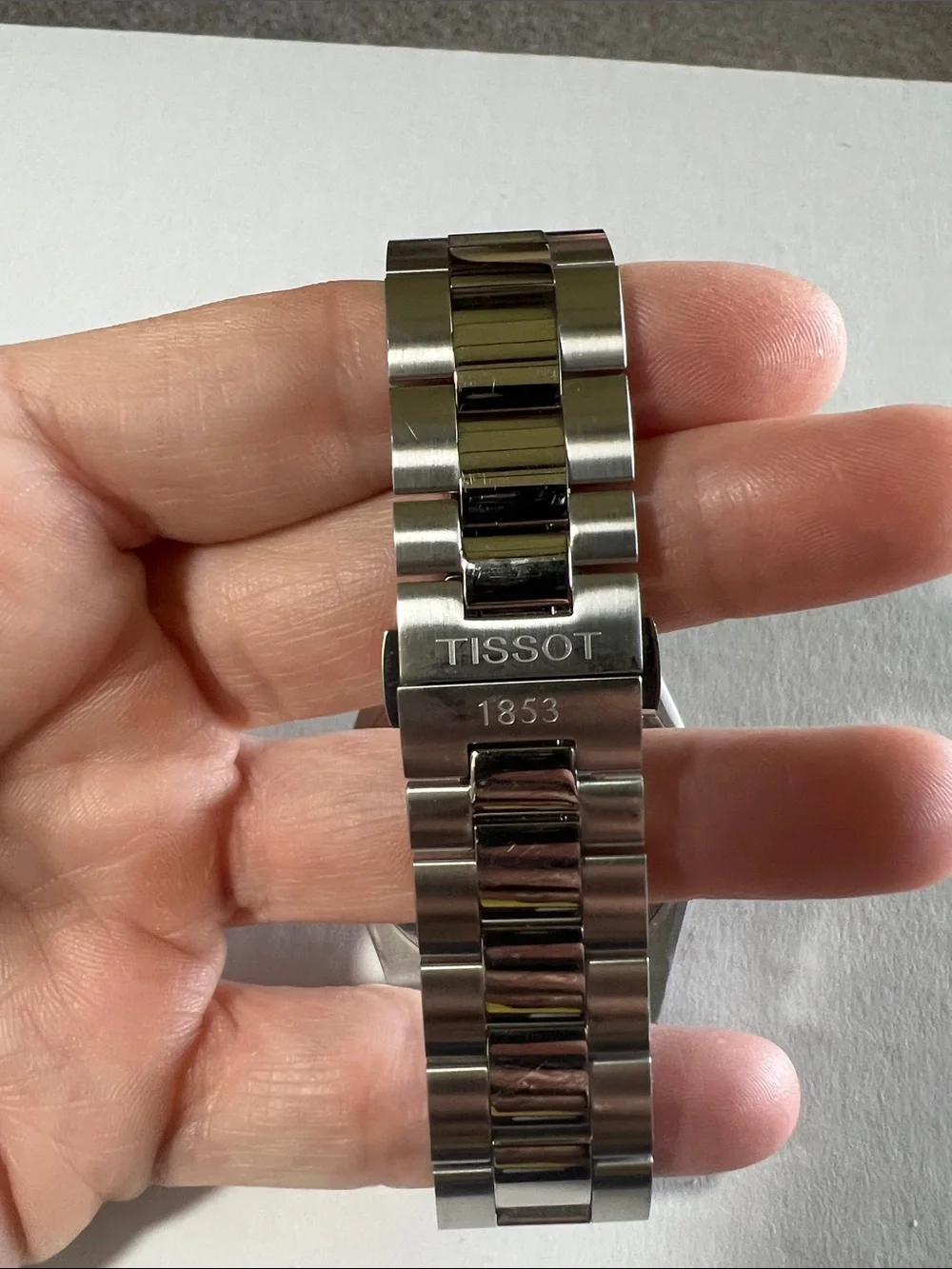 Tissot Silver Bracelet Watch with Blue Dial